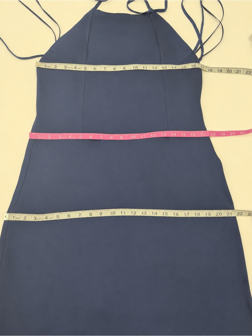 Reformation Jeany Silk Halter Maxi Dress Navy NWT Size L Open Back Bias Cut Gown - Picture 6 of 8